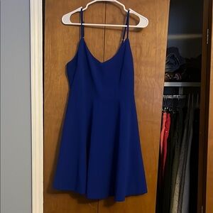 Lulu's Blue Sleeveless Mini Dress